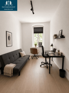 Arbeitszimmer - Möblierte 2-Zimmer-Wohnung mit Internet - ideal für WG, Pendler & Homeoffice