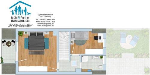 Dachgeschoss mit Balkon - 