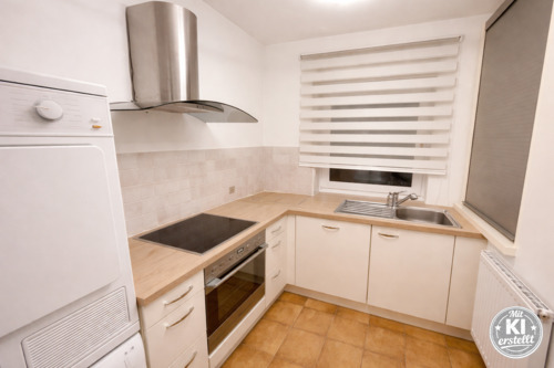 Küche - Leerzustand mit KI erstellt - Etagenwohnung mit 69,00 m&sup2; in Dietzenbach zum Kaufen