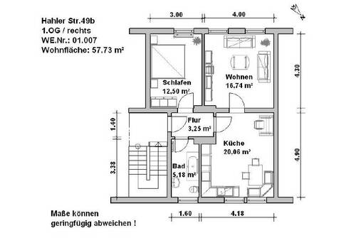 VE 01007 Hahler Str49b 1OG re - 