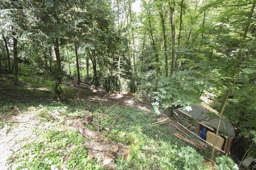 Blick runter zum Grundstück - Grundstück in Stuttgart
