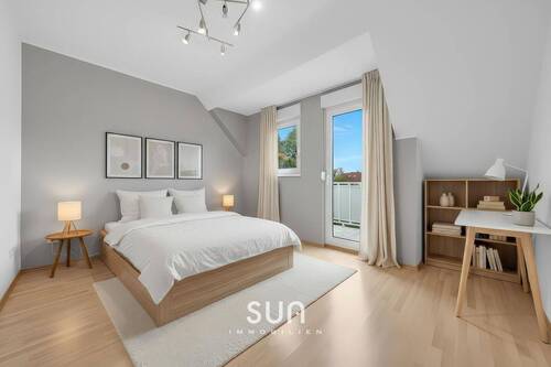 SCHLAFZIMMER MIT BALKON (visualisiert) - 4 Zimmer Etagenwohnung in Offenbach am Main