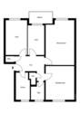 Grundriss - nicht maßstabsgetreu - 3 Zimmer Etagenwohnung in Hamburg