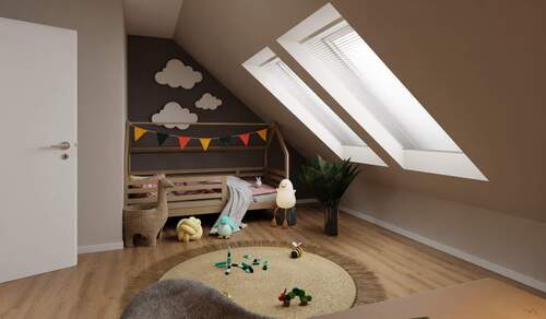 Ein Kinderzimmer zum wohlfühlen - Modernes und komfortables Effizienzhaus 55 am Störmthaler See