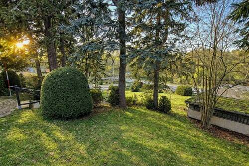 Blick in den Garten - Einfamilienhaus mit 105,00 m&sup2; in Dresden zum Kaufen