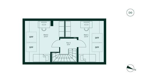 Ausgebautes Dachgeschoss bietet zusätzlichen Platz für die gesamte Familie - 