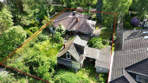 Luftbild - Charmanter Bungalow mit Nebengebäude in begehrter Wohnlage von Wildau