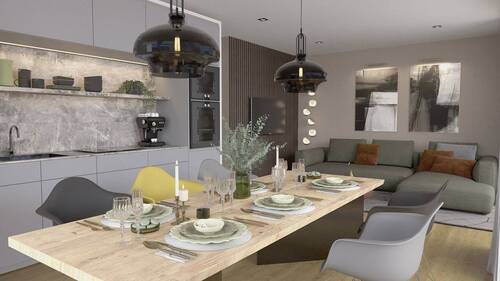 Wohnbereich Visualisierung - 3 Zimmer Etagenwohnung in Mittenwald