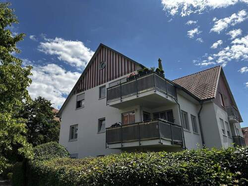 Blick zum Balkon - Etagenwohnung mit 61,40 m² in Wilkau-Haßlau zum Kaufen