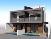 Bild 1 - ***** Moderne Doppelhaushälften mit privatem Pool in Meeresnähe in Santiago de la Ribera *****