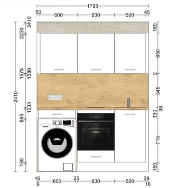 Skizze der zukünftigen Küche - 