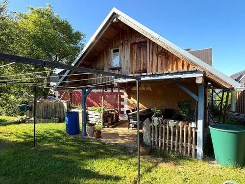 Überdachte Terrasse - Einfamilienhaus mit 155,00 m&sup2; in Obergurig / Lehn zum Kaufen