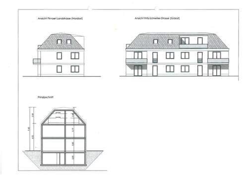 Ansichten und Schnitt Haus 2 - 