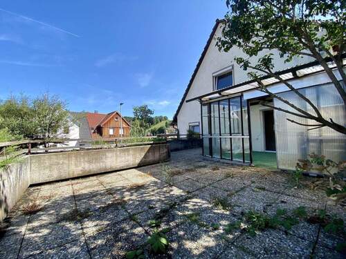 Terrasse - Doppelhaushälfte mit 90,00 m&sup2; in Zaberfeld zum Kaufen