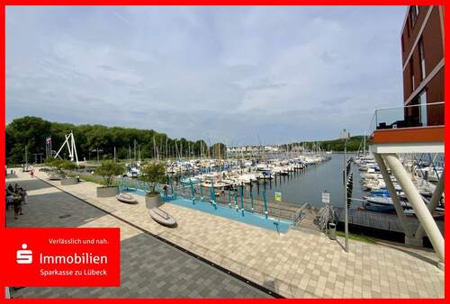 Blick vom Balkon - Ferienwohnung mit Wasserblick an der Priwallpromenade