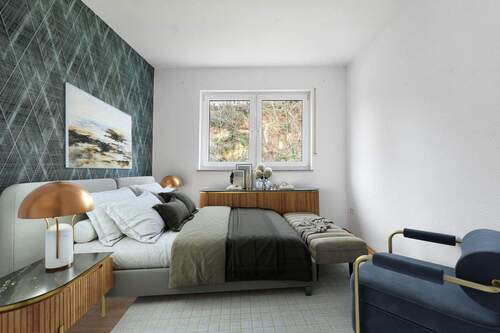 Schlafzimmer 02 mit Möbeln - 