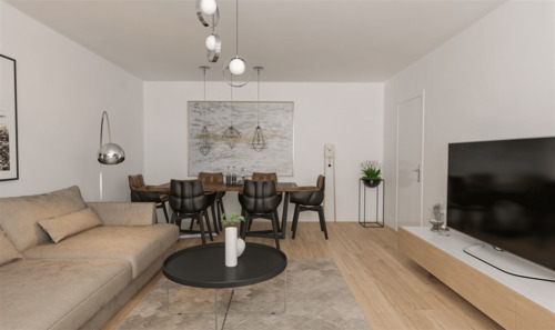 Wohnzimmer 2 - 3 Zimmer Etagenwohnung in Düsseldorf