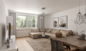 Wohnzimmer - Etagenwohnung in Düsseldorf zum Kaufen