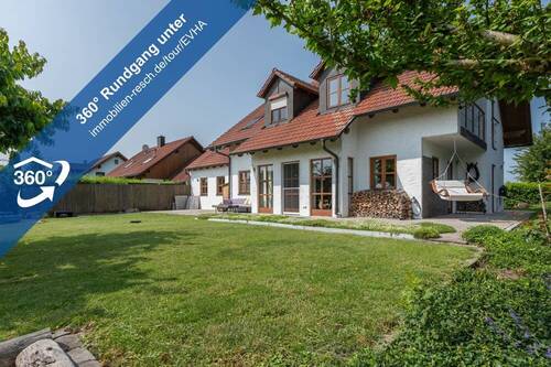 360°-Rundgang Rückseite - Gehobenes Einfamilienhaus in schöner Wohnlage Nähe Landshut