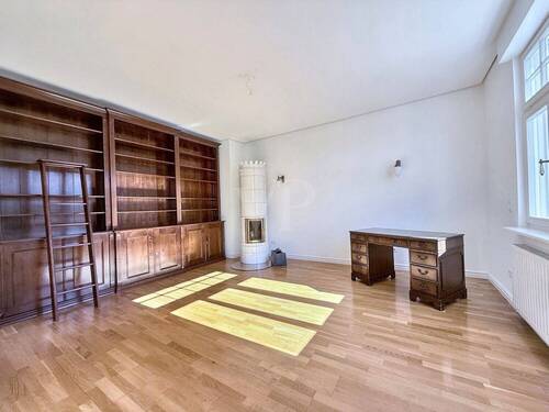 Wohnzimmer mit Bibliothek - 