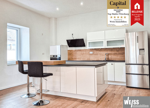 Küche - Modernisierte 4-Zimmer-Wohnung mit Loft-Charakter in Greußenheim