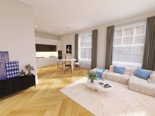 Beispiel Wohnbereich - Etagenwohnung mit 67,00 m&sup2; in Düsseldorf zum Kaufen