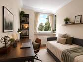 Büro, Gästezimmer virtuell möbliert - 