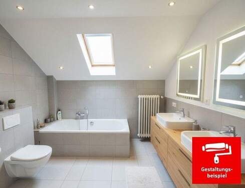 Badezimmer OG - Gestaltungsbeispiel - 