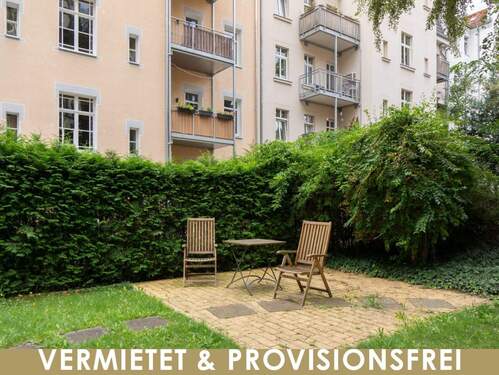 Hausansicht Garten - 2 Zimmer Etagenwohnung in Leipzig