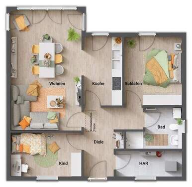 Erdgeschoss mit Winkel - 