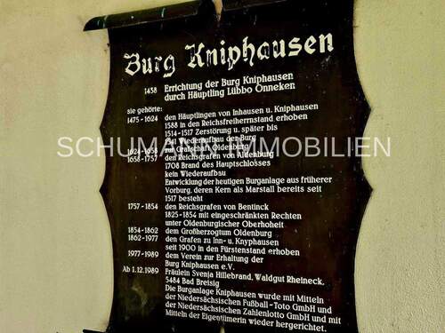 Historie der Burg Kniphausen - 