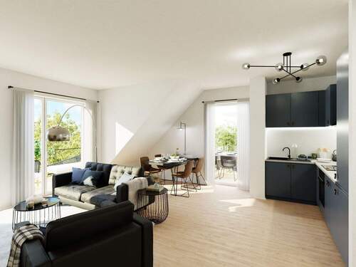 Visualisierung Wohnen DG.jpg - Etagenwohnung mit 92,30 m&sup2; in Nürnberg zum Kaufen