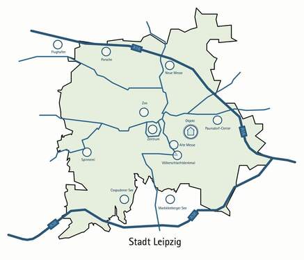Karte Leipzig - 