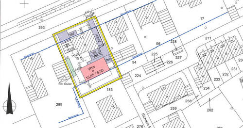Lageplan für eine mögliche Bebauung - 