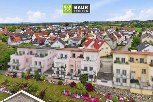 Luftaufnahme - Bad Waldsee - Solide vermietete, aufzugsversorgte 3-Zi.-Wohnung mit TG- plus Pkw-Stellplatz