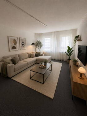 Wohnzimmer - 4 Zimmer Etagenwohnung in Siegen