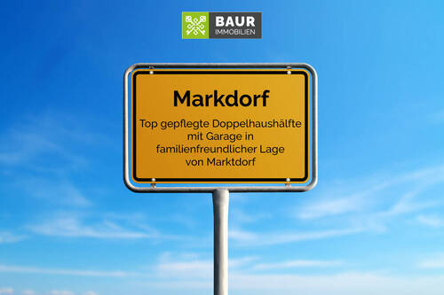 Ortsschild_Marktdof - Top gepflegte Doppelhaushälfte mit Garage in familienfreundlicher Lage von Marktdorf