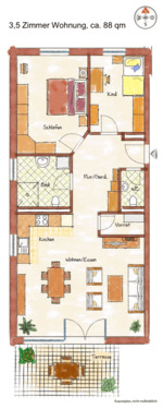 3,5 Zi-Wohnung EG - 3 Zimmer Etagenwohnung zum Kaufen in Schluchsee