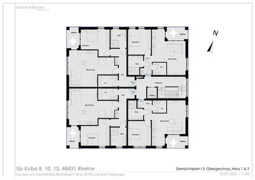 Übersichtsplan 3.OG_H1+2 - 