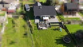 Luftbild Terrasse VP - Moderner und Attraktiver Bungalow in einem gut etablierten Wohngebiet in Namborn zu verkaufen!