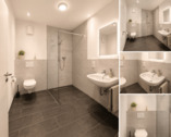 Moderne Badezimmer ohne Fenster - 