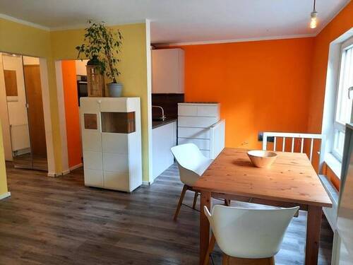 Essbereich mit offener Küche - 3 Zimmer Etagenwohnung in Babenhausen