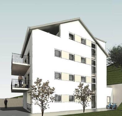 Gibelansicht rechts - 3 Zimmer Etagenwohnung in Onsdorf