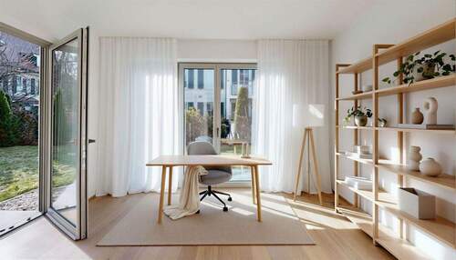 Schlafzimmer - KI Einrichtungsvorschlag - 4 Zimmer Etagenwohnung in München