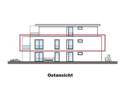 Ost-Ansicht - 3 Zimmer Etagenwohnung zum Kaufen in Paderborn