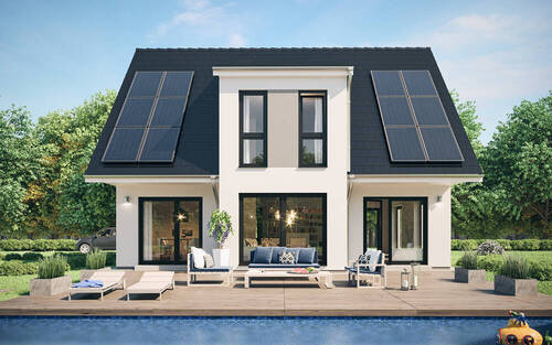 Ansicht_SH150FS_PV - Modern leben in Frohburg - Ihr Einfamilienhaus von ScanHaus