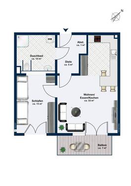 Erdgeschoss Hochparterre - 