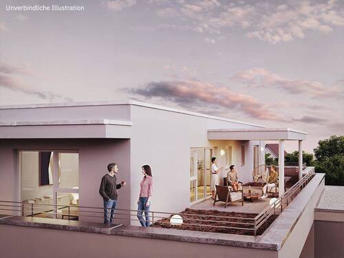 Unverbindliche Illustration: Penthouse - Etagenwohnung mit 58,00 m&sup2; in Winnenden zum Kaufen