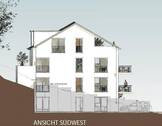 Ansicht Südwest - Onsdorf Nähe Nittel-GrevenmacherLux. - Neubauprojekt -4 Zi.- Maisonette Wohnung, 148 qm Wohnfläche
