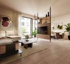 Einrichtungsbeispiel Wohnen - 3-Zi.-Whg. mit Balkon! Sonnig & hochwertig! Erstbezug nach Kernsanierung!